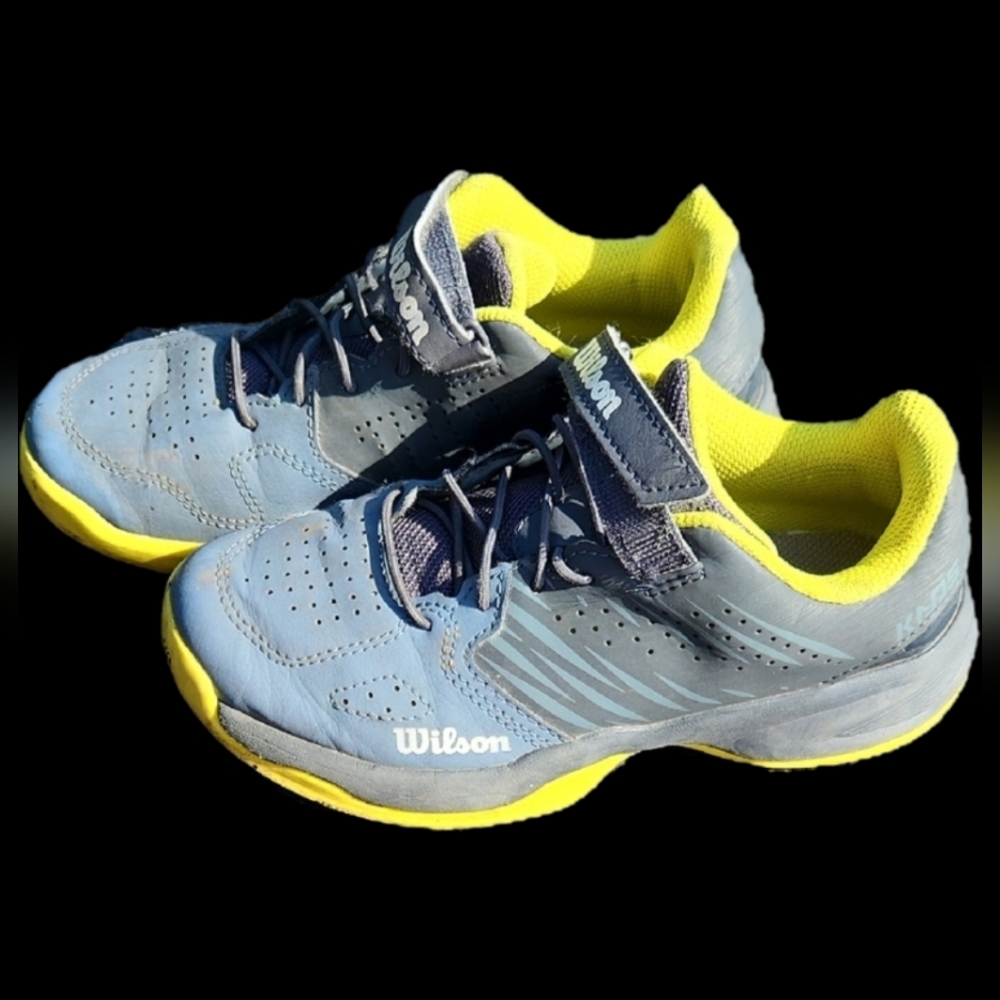 Wilson Kids Gray and Yellow Shoes Size 1